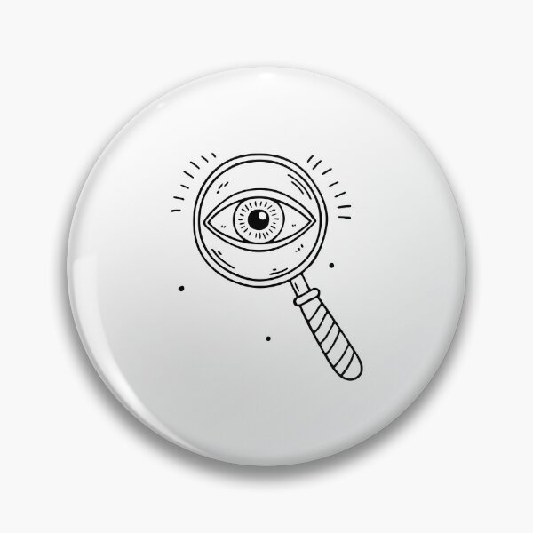 Item preview, An eye looking through a magnifying glass designed and sold by rasagamastore.