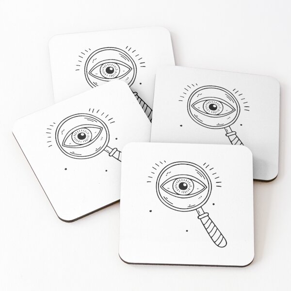 Item preview, An eye looking through a magnifying glass designed and sold by rasagamastore.