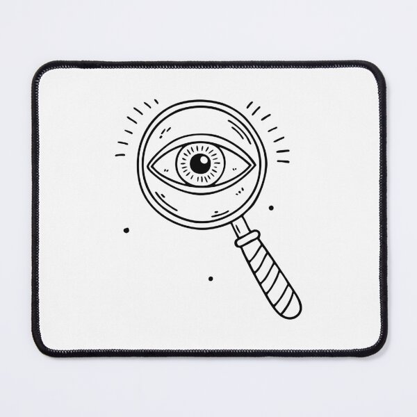 Item preview, An eye looking through a magnifying glass designed and sold by rasagamastore.