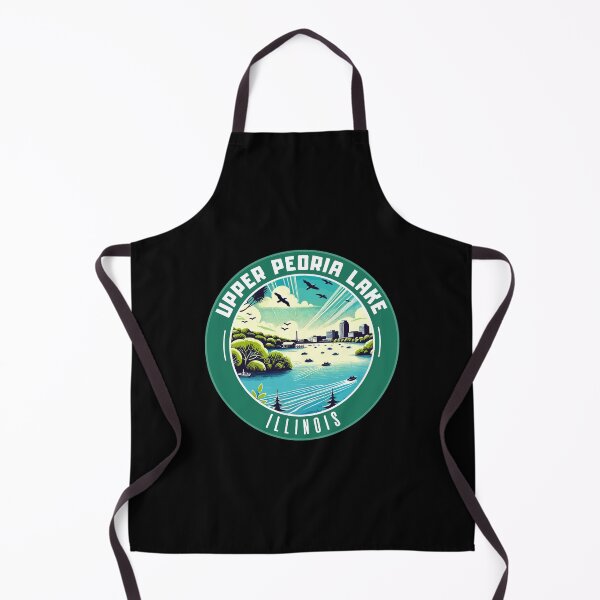 Item preview, Retro Upper Peoria Lake Illinois USA Art Travel Badge designed and sold by MaateoDesign.