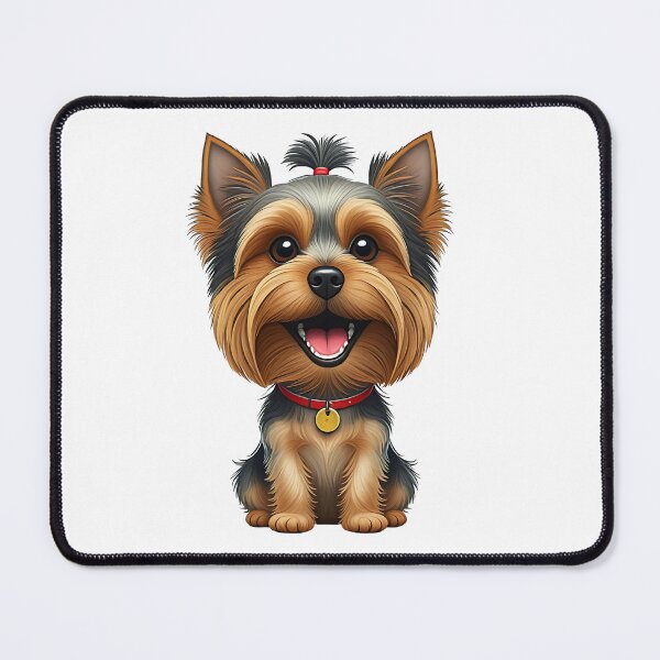 Item preview, Happy Yorkshire Terrier Cartoon - Cute Dog Design designed and sold by UrbanPopDesigns.