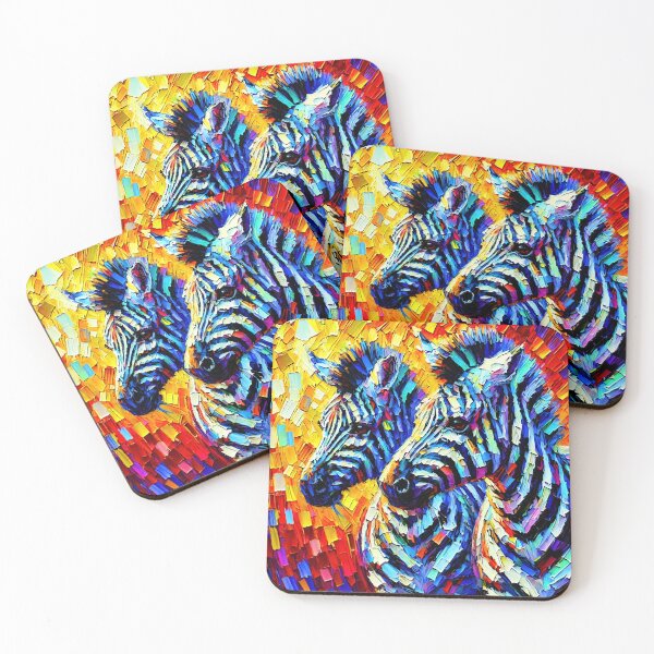 Item preview, Colorful Zebra Duo designed and sold by ChrisButler.