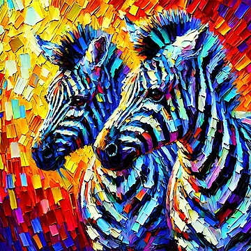 Artwork thumbnail, Colorful Zebra Duo by ChrisButler