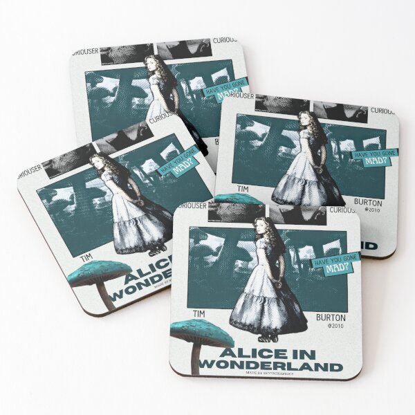 Artikelvorschau, Alice im Wunderland Tim Burton Poster Design entworfen und verkauft von byskyesgraphics.