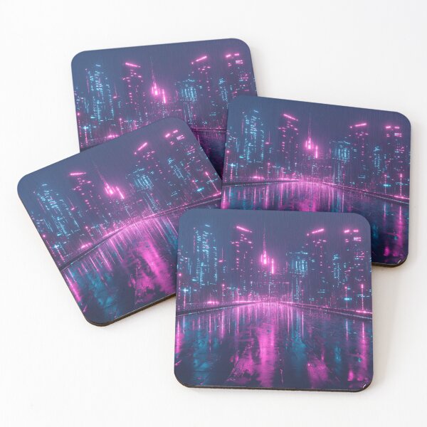 Item preview, Synthwave City Rain designed and sold by BurblePodcast.