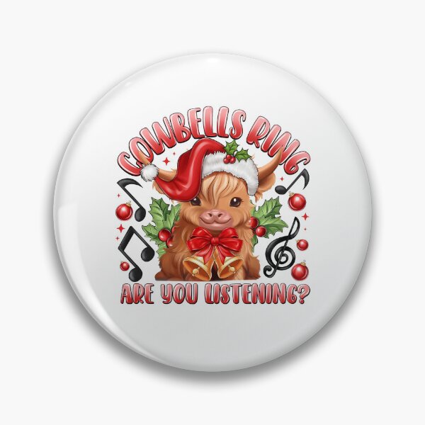 Item preview, Cowbells Ring Are You Listening, Christmas, Highland Cow designed and sold by Lukechapma.