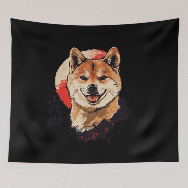 Artikelvorschau, Niedliches japanisches Hundedesign | Kawaii Shiba Inu Illustration | Bezaubernde japanische Hundekunst | Verspieltes Welpendekor entworfen und verkauft von StickerHavenn.