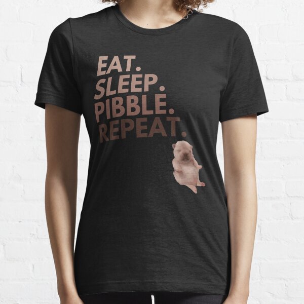 Item preview, Eat Sleep Pibble Repeat Pitbull T-Shirt designed and sold by Abd00essamad.