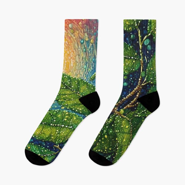 Aperçu de l'œuvre Fusion pointilliste : gui vibrant à l'encre à l'alcool créée et vendue par RK - Shop.
