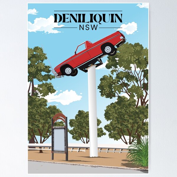 Item preview, Deniliquin NSW Ute on a Pole designed and sold by Print My Town.