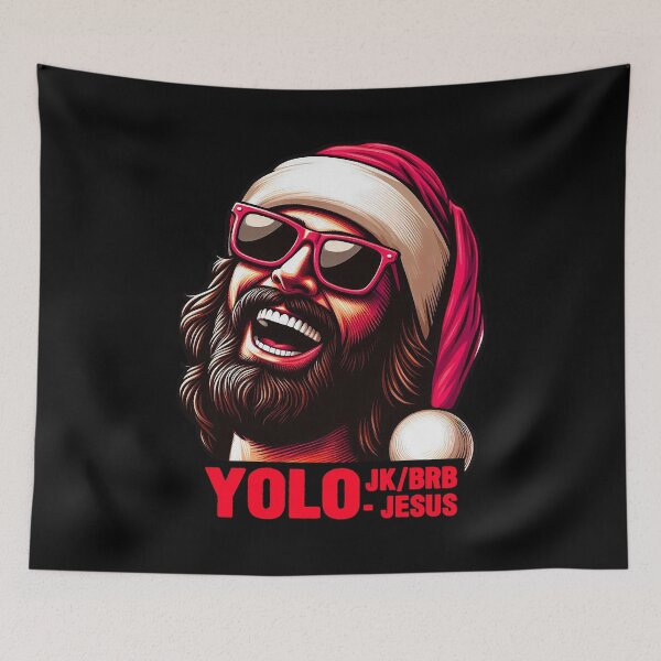 Item preview, YOLO JK BRB Jesus designed and sold by plushism.