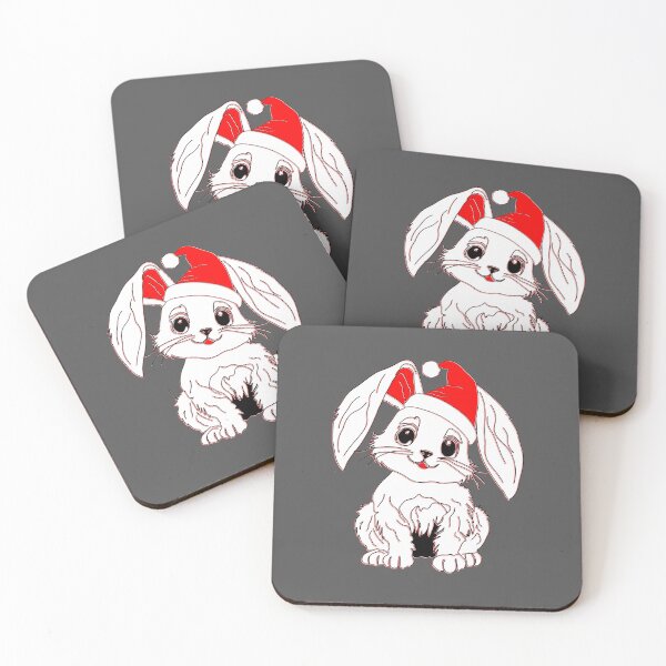 Item preview, Adorable Bunny in Santa Hat Holiday Art designed and sold by 4rpixs.