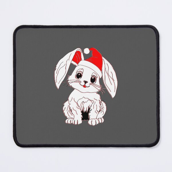 Item preview, Adorable Bunny in Santa Hat Holiday Art designed and sold by 4rpixs.