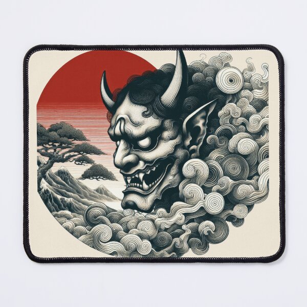Item preview, Japanese Noh Mask Collection Vol 01 #03 - Oni Mask - 悪鬼羅刹 (Akki Rasetsu) - Fierce Demon designed and sold by elektronen.
