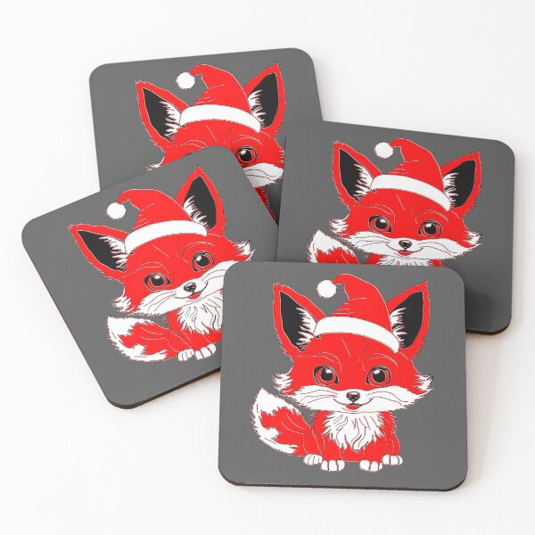Item preview, Adorable fox in Santa Hat Holiday Art designed and sold by 4rpixs.