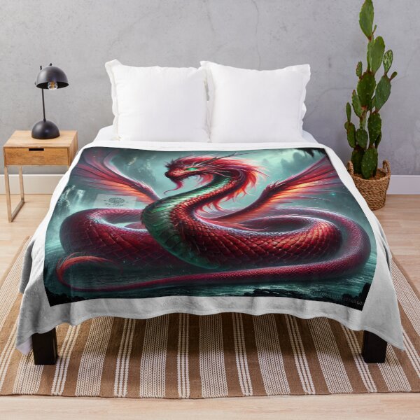 Item preview, Red Serpent Dragon - Fiery Mythical Beast designed and sold by Te-Ane.