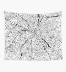 Paris Weiße Karte Wandbehang