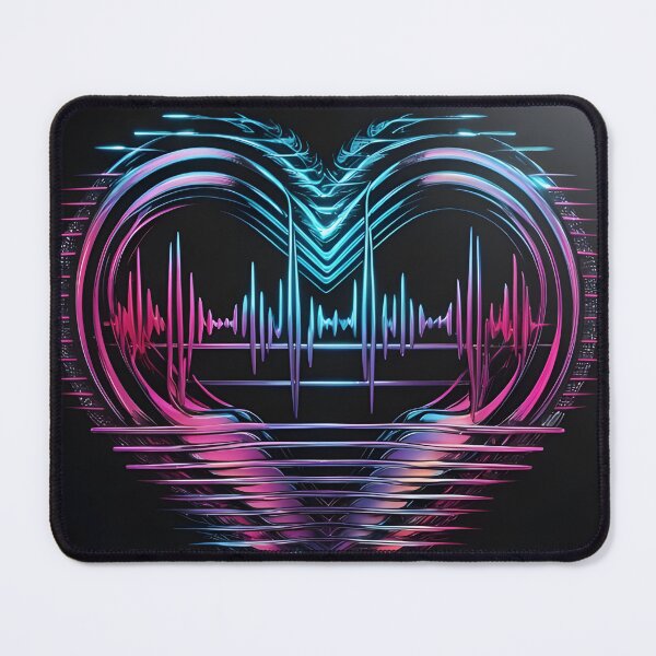 Item preview, Heart Beats - Vibrant Soundwave Heart Design by LaLi Designs designed and sold by LaLi-Designs.