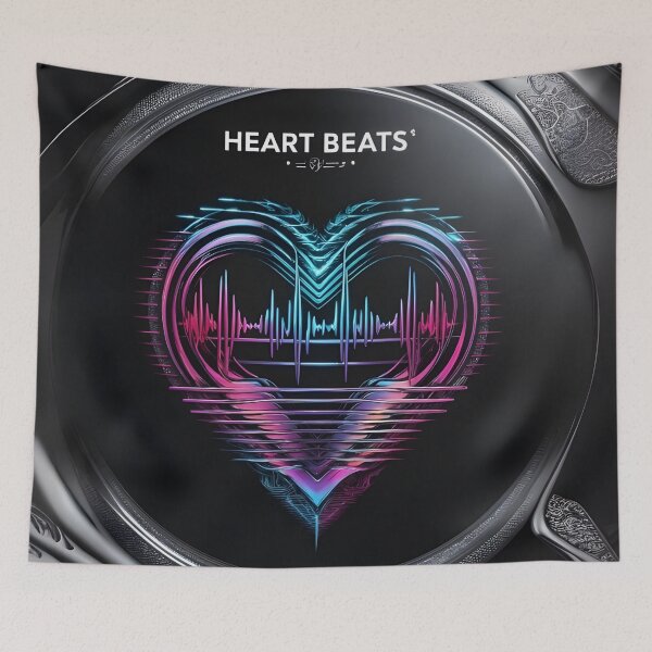 Item preview, Heart Beats - Vibrant Soundwave Heart Design by LaLi Designs designed and sold by LaLi-Designs.