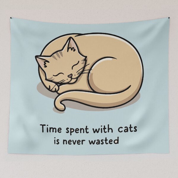 Item preview, Time spent with cats is never wasted designed and sold by 2gather1ness.