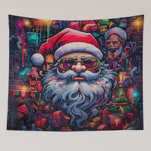 Item preview, 90's Graffiti Claus: A Throwback Christmas Artwork designed and sold by Studio Axis.