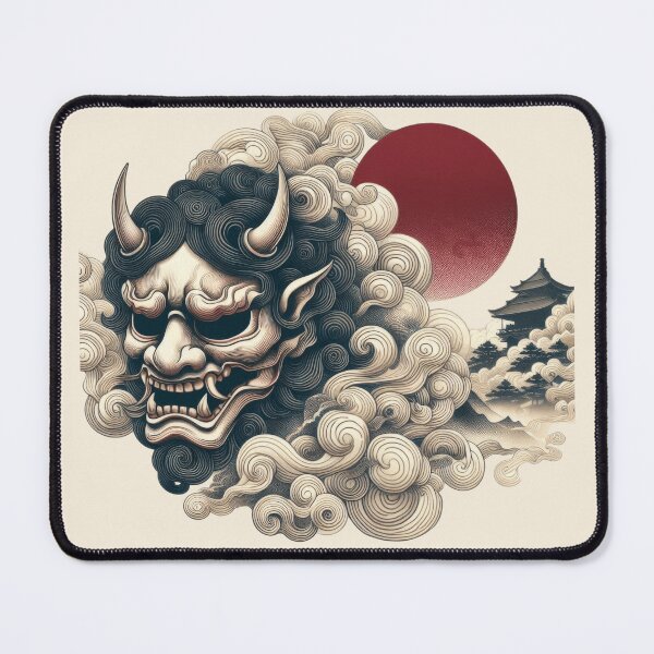 Item preview, Japanese Noh Mask Collection Vol 01 #04 - Oni Mask - 悪鬼羅刹 (Akki Rasetsu) - Fierce Demon designed and sold by elektronen.