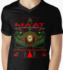 AKD MA'AT MAAT Sacred Geometry Science Egyptian T Shirt (3) Men's V-Neck T-Shirt