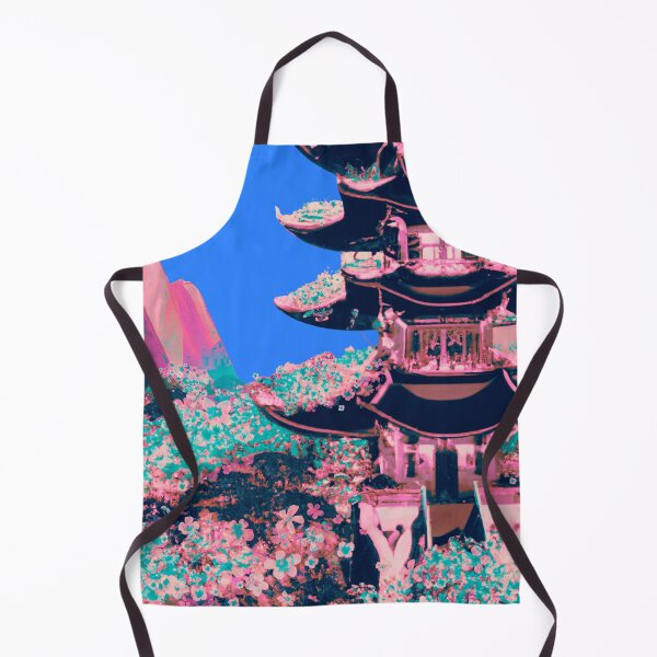 Item preview, The japanese castle in spring of blossom sakura flowers with blue designed and sold by MerryCrown.