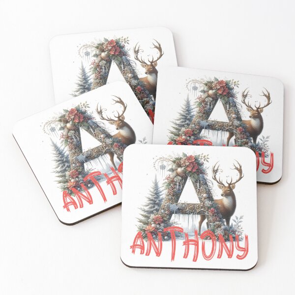 Item preview, Name Anthony. My name is Anthony. Christmas initial. designed and sold by MagelliShop.