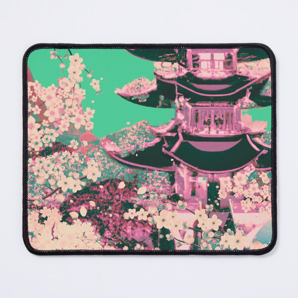Item preview, The japanese castle in spring of blossom sakura flowers in nature color designed and sold by MerryCrown.