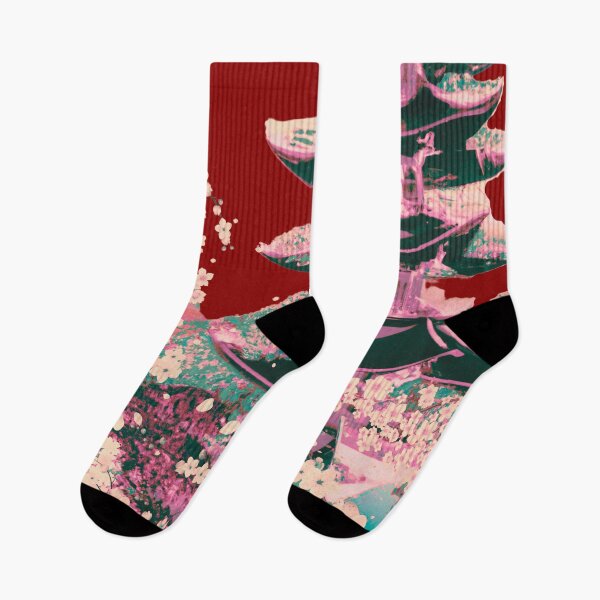 Item preview, The japanese castle in spring of blossom sakura flowers in nature color designed and sold by MerryCrown.