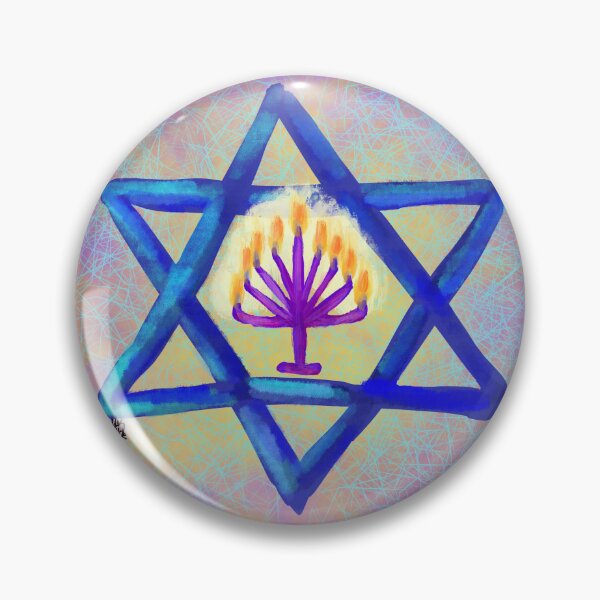 Item preview, Magen David Menorah designed and sold by KaravanaLA.