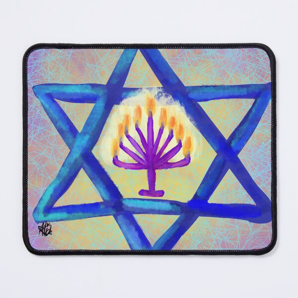 Item preview, Magen David Menorah designed and sold by KaravanaLA.