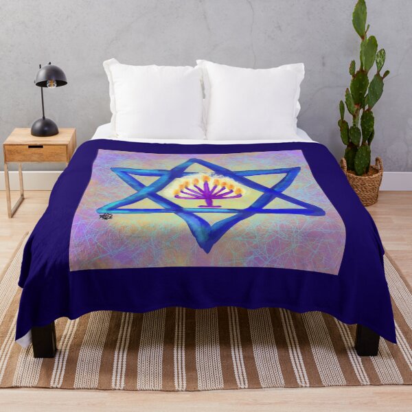 Item preview, Magen David Menorah designed and sold by KaravanaLA.