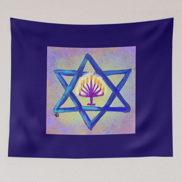 Item preview, Magen David Menorah designed and sold by KaravanaLA.