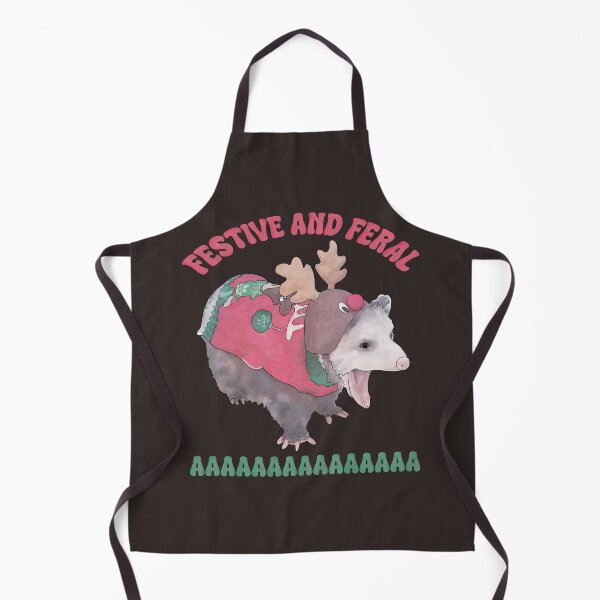 Item preview, Festive and Feral, Screaming Opossum, Holiday Humor designed and sold by velvetearth.