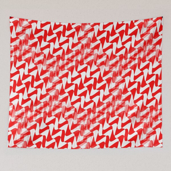 Item preview, Abstract Red & White Distorted Candycane Fractal 3 designed and sold by SXW Designs.