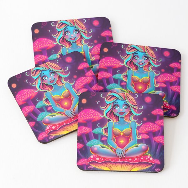Item preview, Happy on a Mushroom, Psychedelics, neon Lights  designed and sold by Shs-Kenya.