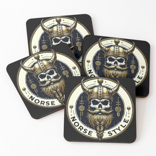 Item preview, Norse Style Beard Viking Skull Vintage designed and sold by TomFrontierArt.