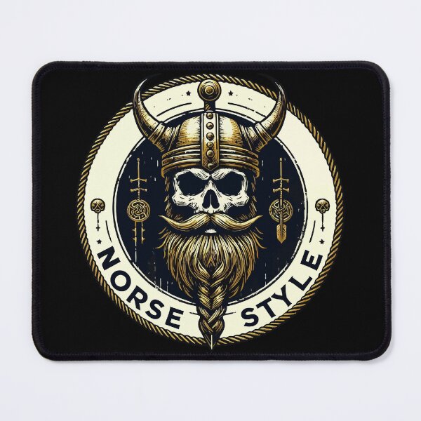Item preview, Norse Style Beard Viking Skull Vintage designed and sold by TomFrontierArt.