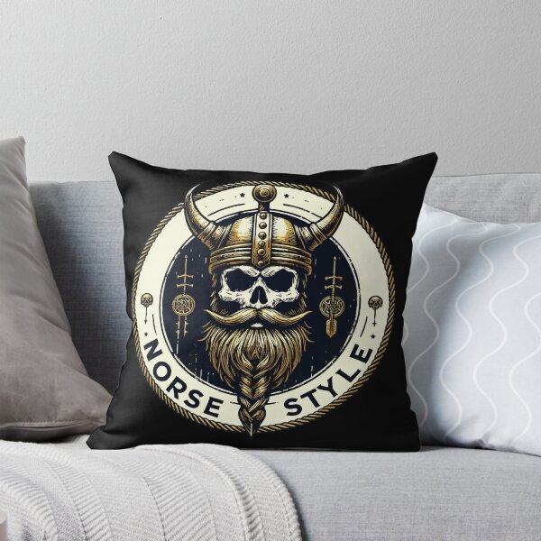 Item preview, Norse Style Beard Viking Skull Vintage designed and sold by TomFrontierArt.