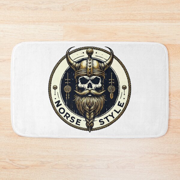 Item preview, Norse Style Beard Viking Skull Vintage designed and sold by TomFrontierArt.