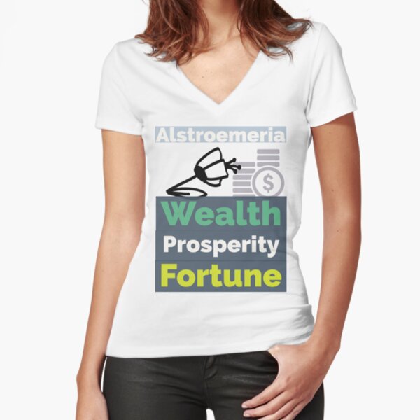 Alstroemeria2 Fitted V-Neck T-Shirt