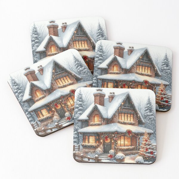Item preview, Festive Snowy Cottage designed and sold by MarinaFila.