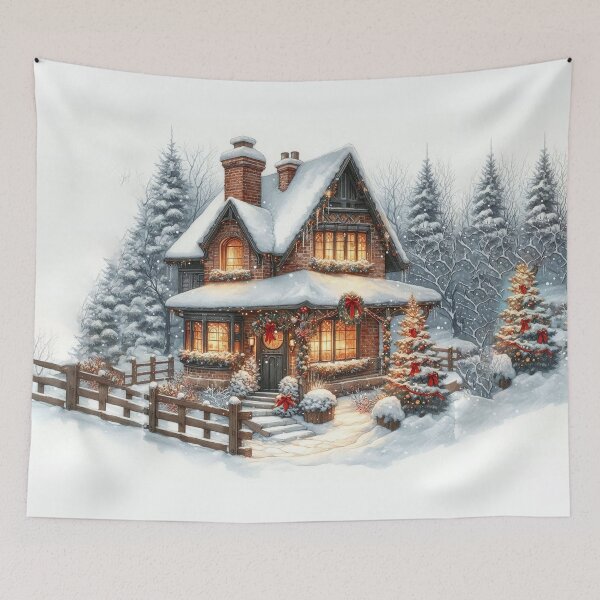 Item preview, Festive Snowy Cottage designed and sold by MarinaFila.