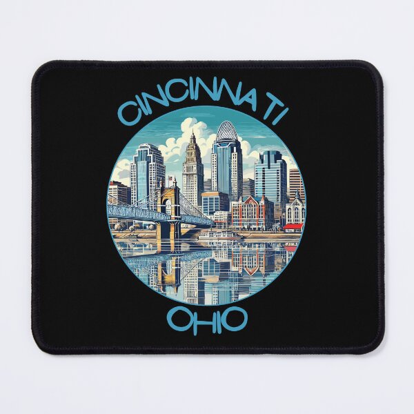 Item preview, Retro Cincinnati in Ohio USA Art Travel Landscape designed and sold by MaateoDesign.