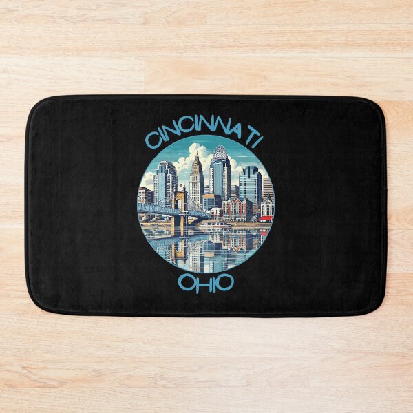 Item preview, Retro Cincinnati in Ohio USA Art Travel Landscape designed and sold by MaateoDesign.