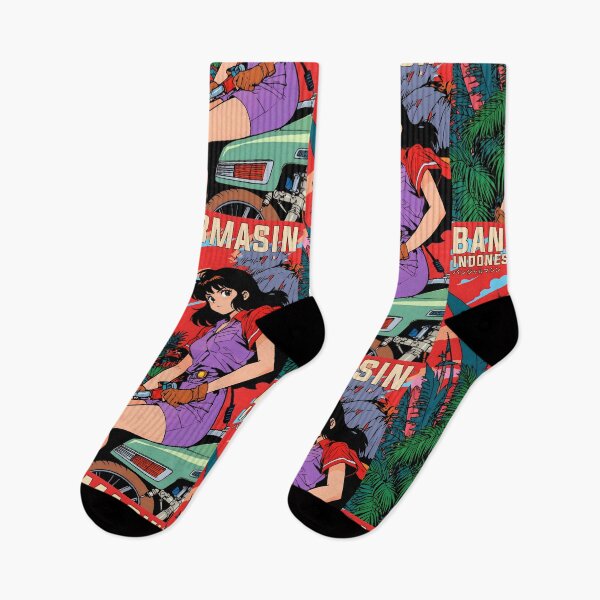 Item preview, Banjarmasin Indonesia Retro Anime Girl 80s Vintage Travel designed and sold by Retro-Anime9.