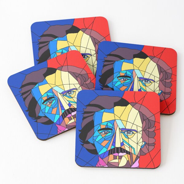 Item preview, Portrait of Edgar Poe in abstraction designed and sold by Iuliia Nerd.