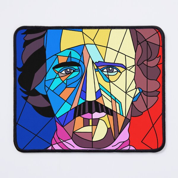 Item preview, Portrait of Edgar Poe in abstraction designed and sold by Iuliia Nerd.